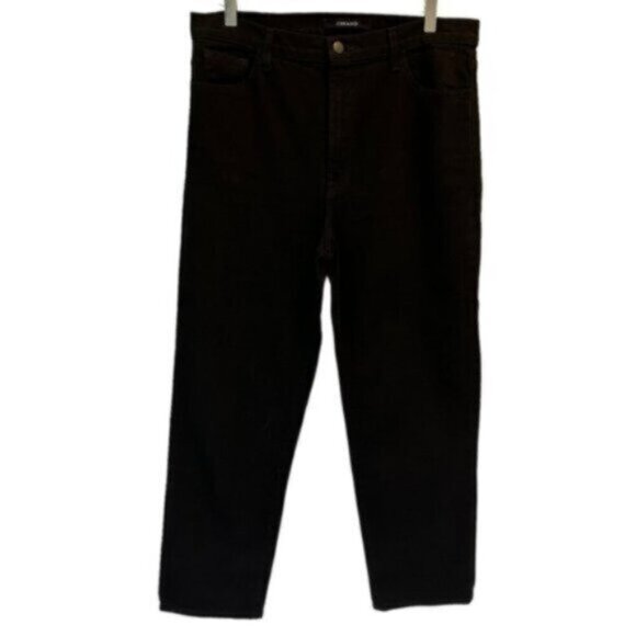 J Brand | Black Jules Straight Leg High Rise Denim Jeans Size 32 - Picture 1 of 11